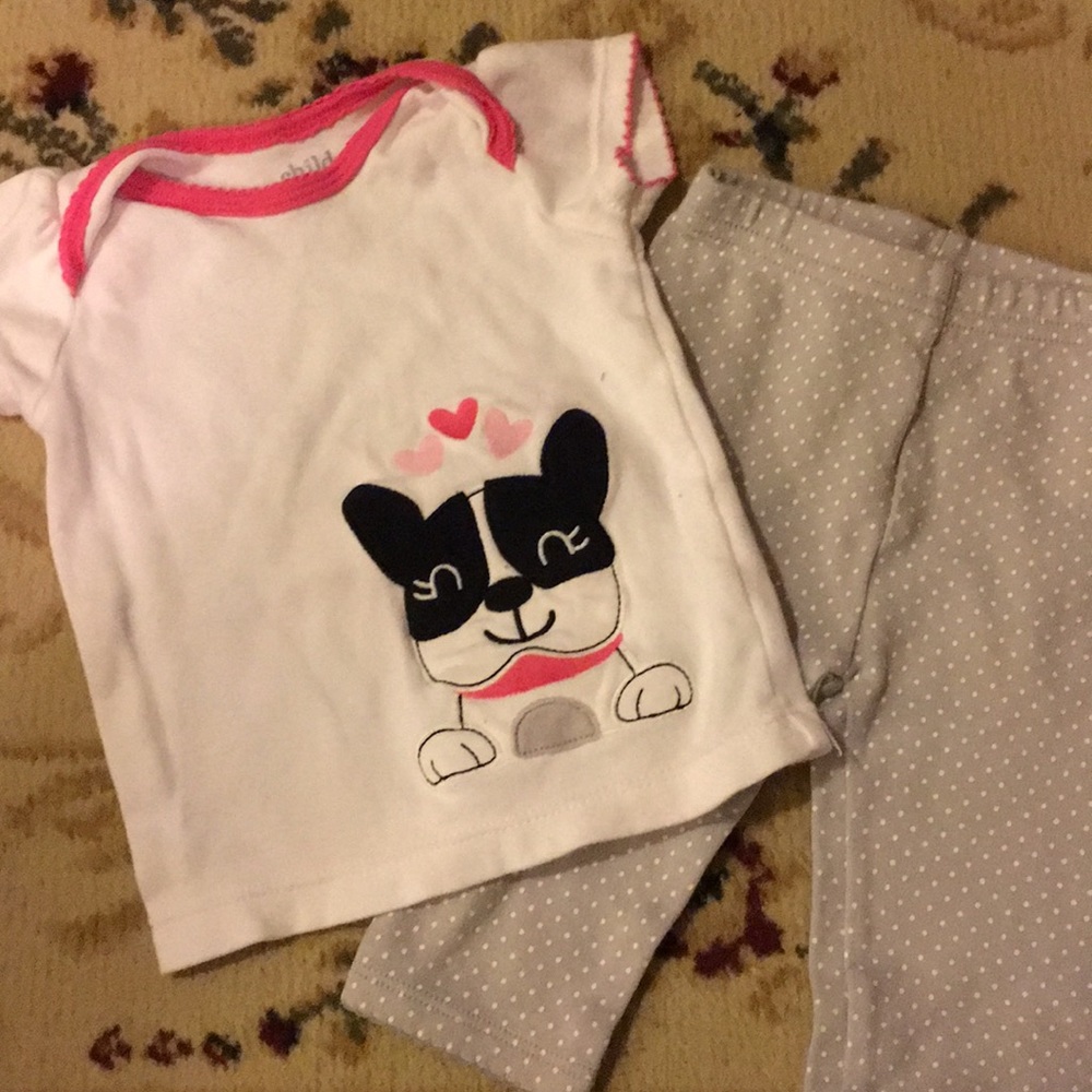 Carter’s Dog Top & Polka Dot Pants Outfit